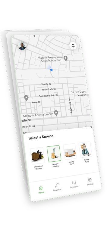 Kargonet app home screen